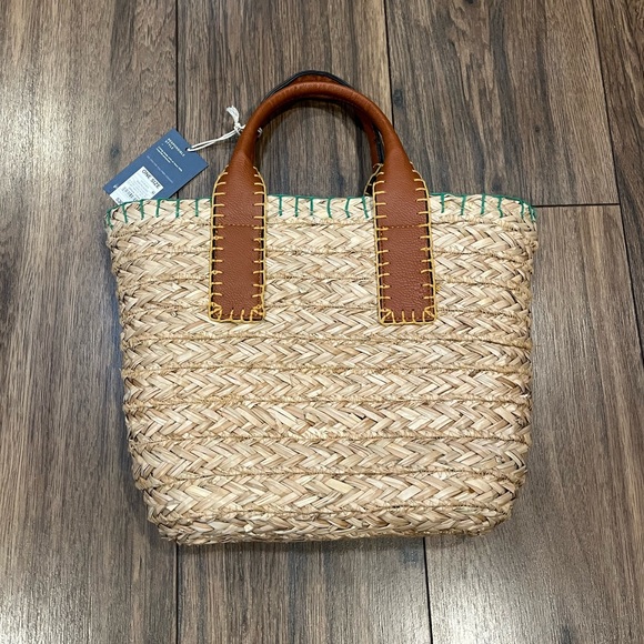 NWT Universal Thread Beige Straw Mini Tote Bag Purse - Picture 4 of 7